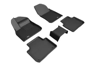 3D MAXpider Kagu 1st & 2nd Row Floormats For 19 Porsche Cayenne - Black
